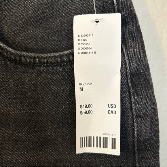 NWT, BDG Urban Outfitters Black Denim Y2K Mini Skirt, Size Medium - Picture 3 of 6